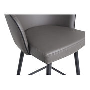 Contemporary swivel counter stool charcoal additional photo 3 of 5