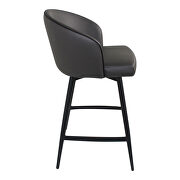Contemporary swivel counter stool charcoal additional photo 4 of 5