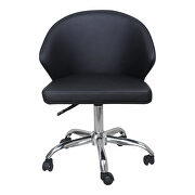 Contemporary swivel office chair black additional photo 3 of 5