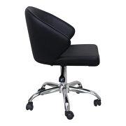 Contemporary swivel office chair black additional photo 4 of 5
