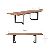 Industrial dining table small smoked additional photo 2 of 9