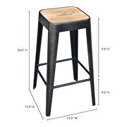 Industrial counter stool by Moe's Home Collection additional picture 2