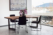 Industrial dining table extra small smoked by Moe's Home Collection additional picture 3