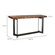 Industrial console table smoked by Moe's Home Collection additional picture 2