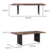 Industrial dining table by Moe's Home Collection additional picture 2