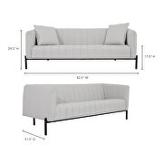 Contemporary sofa light gray by Moe's Home Collection additional picture 3