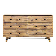 Industrial 6 drawer low dresser by Moe's Home Collection additional picture 4