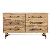 Industrial 6 drawer low dresser by Moe's Home Collection additional picture 5