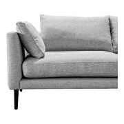 Contemporary sofa light gray additional photo 4 of 8