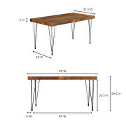 Industrial dining table small natural by Moe's Home Collection additional picture 4