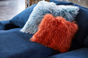 Contemporary fur pillow orange by Moe's Home Collection additional picture 3