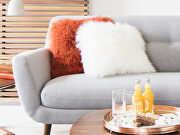 Contemporary fur pillow orange by Moe's Home Collection additional picture 5
