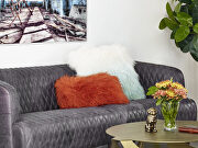 Contemporary fur pillow rect. orange by Moe's Home Collection additional picture 2