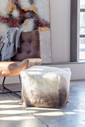 Contemporary fur pouf cappuccino ombre additional photo 2 of 5