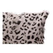Contemporary goat fur pillow gray leopard by Moe's Home Collection additional picture 3