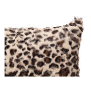 Contemporary fur bolster spotted brown leopard by Moe's Home Collection additional picture 3