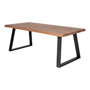 Scandinavian live edge rectangular dining table by Moe's Home Collection additional picture 4