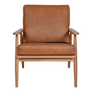 Mid-century modern leather lounge chair tan by Moe's Home Collection additional picture 2