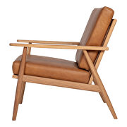 Mid-century modern leather lounge chair tan by Moe's Home Collection additional picture 6