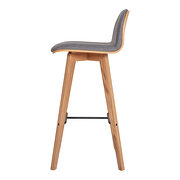 Scandinavian barstool gray by Moe's Home Collection additional picture 5