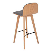 Scandinavian barstool gray by Moe's Home Collection additional picture 6