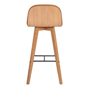Scandinavian leather barstool tan by Moe's Home Collection additional picture 5