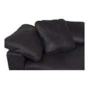Scandinavian corner chair nubuck leather black additional photo 4 of 10