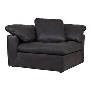 Scandinavian corner chair nubuck leather black by Moe's Home Collection additional picture 7