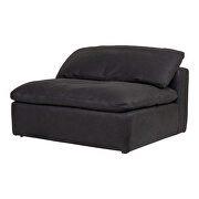 Scandinavian slipper chair nubuck leather black by Moe's Home Collection additional picture 9