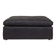 Scandinavian ottoman nubuck leather black by Moe's Home Collection additional picture 4