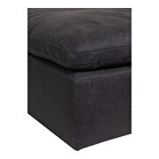 Scandinavian ottoman nubuck leather black by Moe's Home Collection additional picture 6
