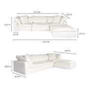 Scandinavian lounge modular sectional livesmart fabric cream by Moe's Home Collection additional picture 2