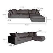Scandinavian lounge modular sectional livesmart fabric light gray additional photo 2 of 4