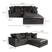 Scandinavian nook modular sectional nubuck leather black by Moe's Home Collection additional picture 2