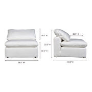 Scandinavian condo slipper chair livesmart fabric cream by Moe's Home Collection additional picture 2