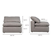 Scandinavian condo slipper chair livesmart fabric light gray additional photo 2 of 7