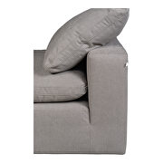 Scandinavian condo slipper chair livesmart fabric light gray additional photo 5 of 7