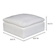 Scandinavian condo ottoman livesmart fabric cream by Moe's Home Collection additional picture 2
