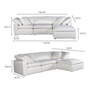 Scandinavian condo lounge modular sectional livesmart fabric cream by Moe's Home Collection additional picture 2
