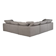 Scandinavian condo classic l modular sectional livesmart fabric light gray by Moe's Home Collection additional picture 3