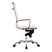 Contemporary swivel office chair high back white additional photo 5 of 4