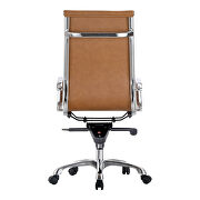 Contemporary swivel office chair high back tan by Moe's Home Collection additional picture 3