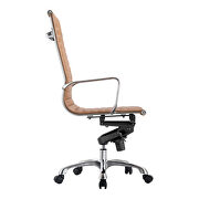 Contemporary swivel office chair high back tan by Moe's Home Collection additional picture 4