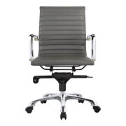 Contemporary swivel office chair low back gray by Moe's Home Collection additional picture 5