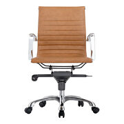Contemporary swivel office chair low back tan by Moe's Home Collection additional picture 2
