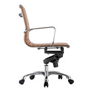 Contemporary swivel office chair low back tan by Moe's Home Collection additional picture 3