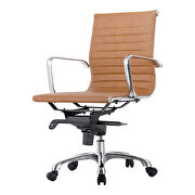 Contemporary swivel office chair low back tan by Moe's Home Collection additional picture 5