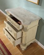 Traditional nightstand w/ real marble top by Meridian additional picture 2