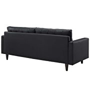 Bonded leather sofa in black additional photo 2 of 4