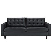 Bonded leather sofa in black by Modway additional picture 4